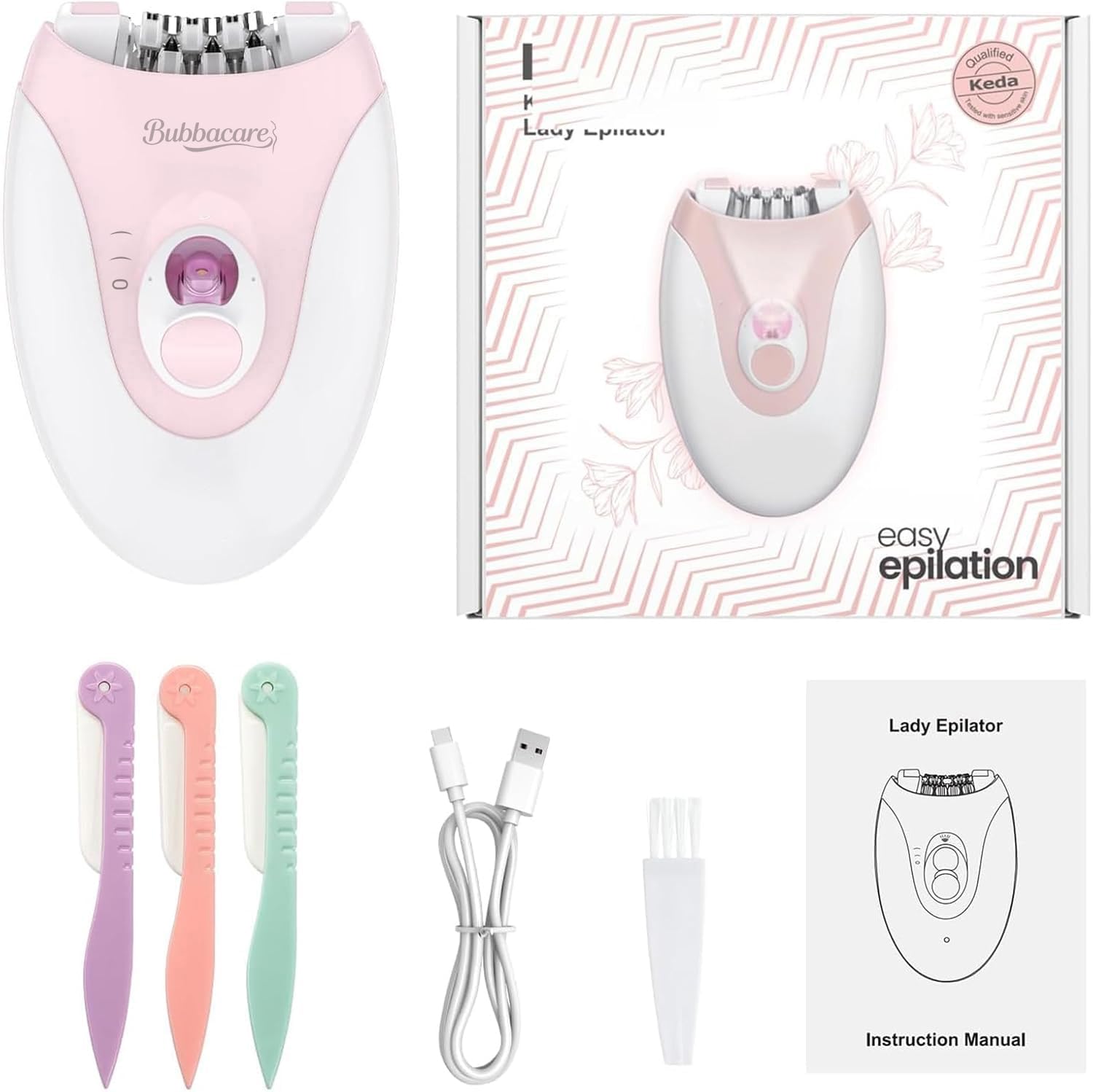 Compact cordless epilator suitable for travel use