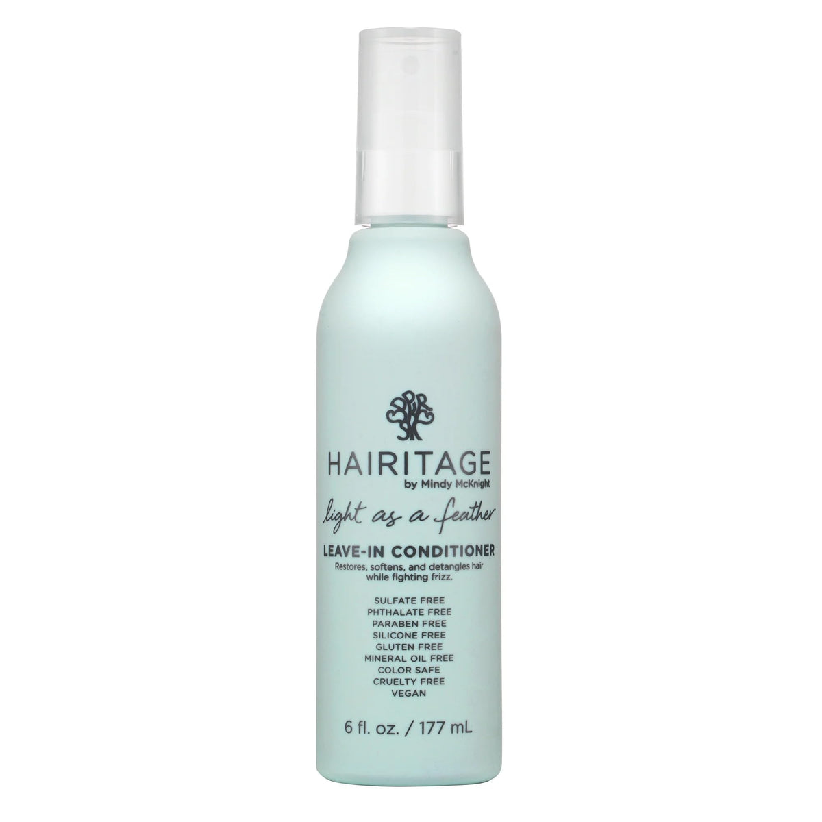 Hairitage detangling leave-in conditioner spray bottle