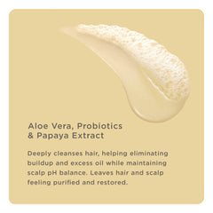 Shampoo formula with jojoba oil and aloe vera for dry hair