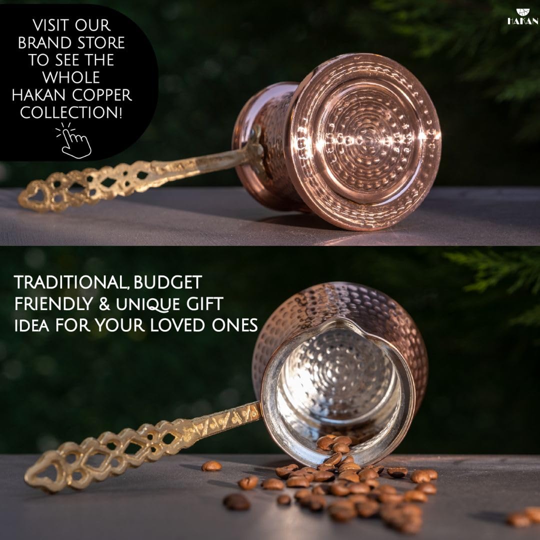 Wide mouth for easy hand washing Hakan copper pot