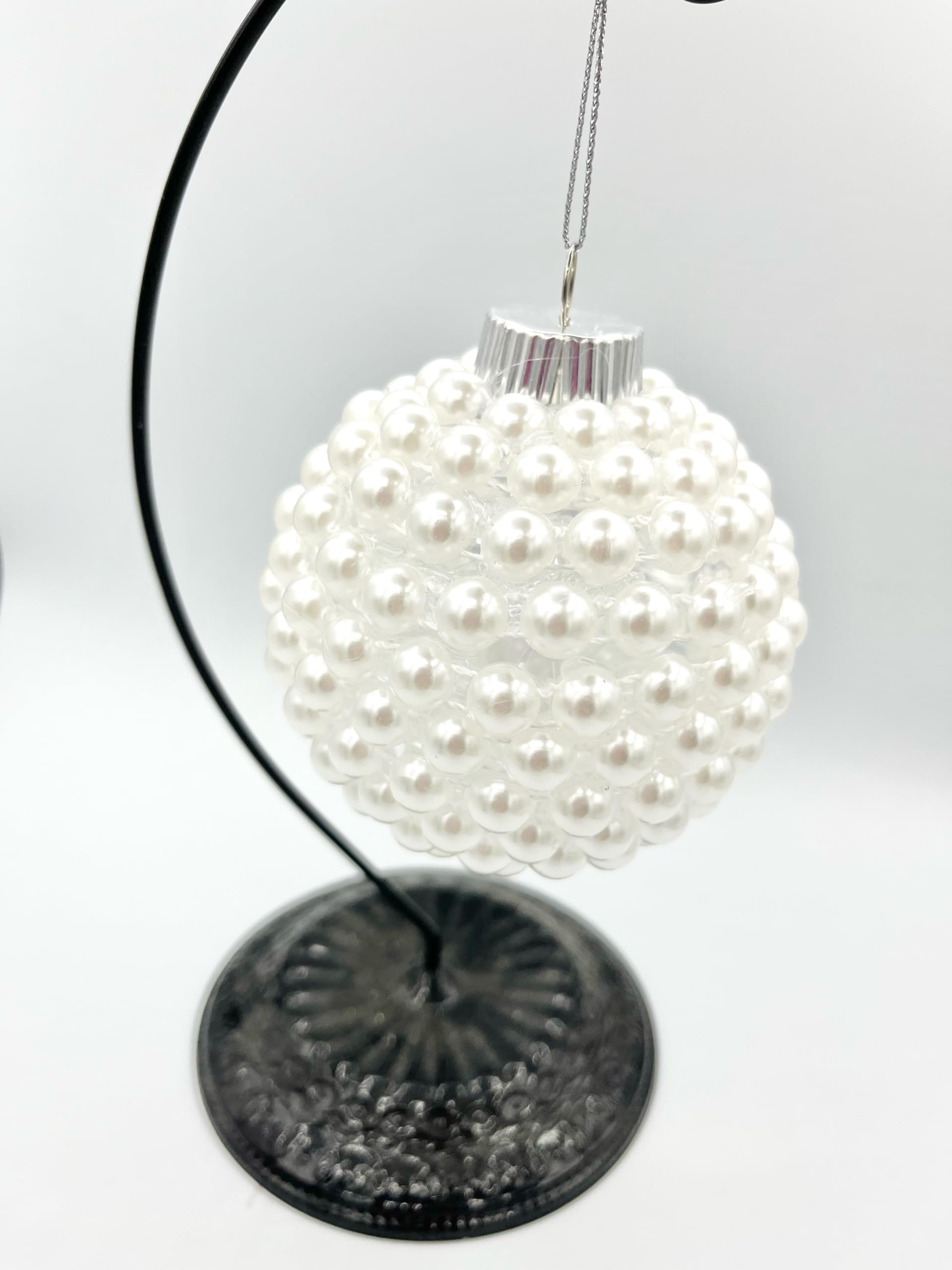 Oversized pearl ornament designed for tree garland and centerpiece use