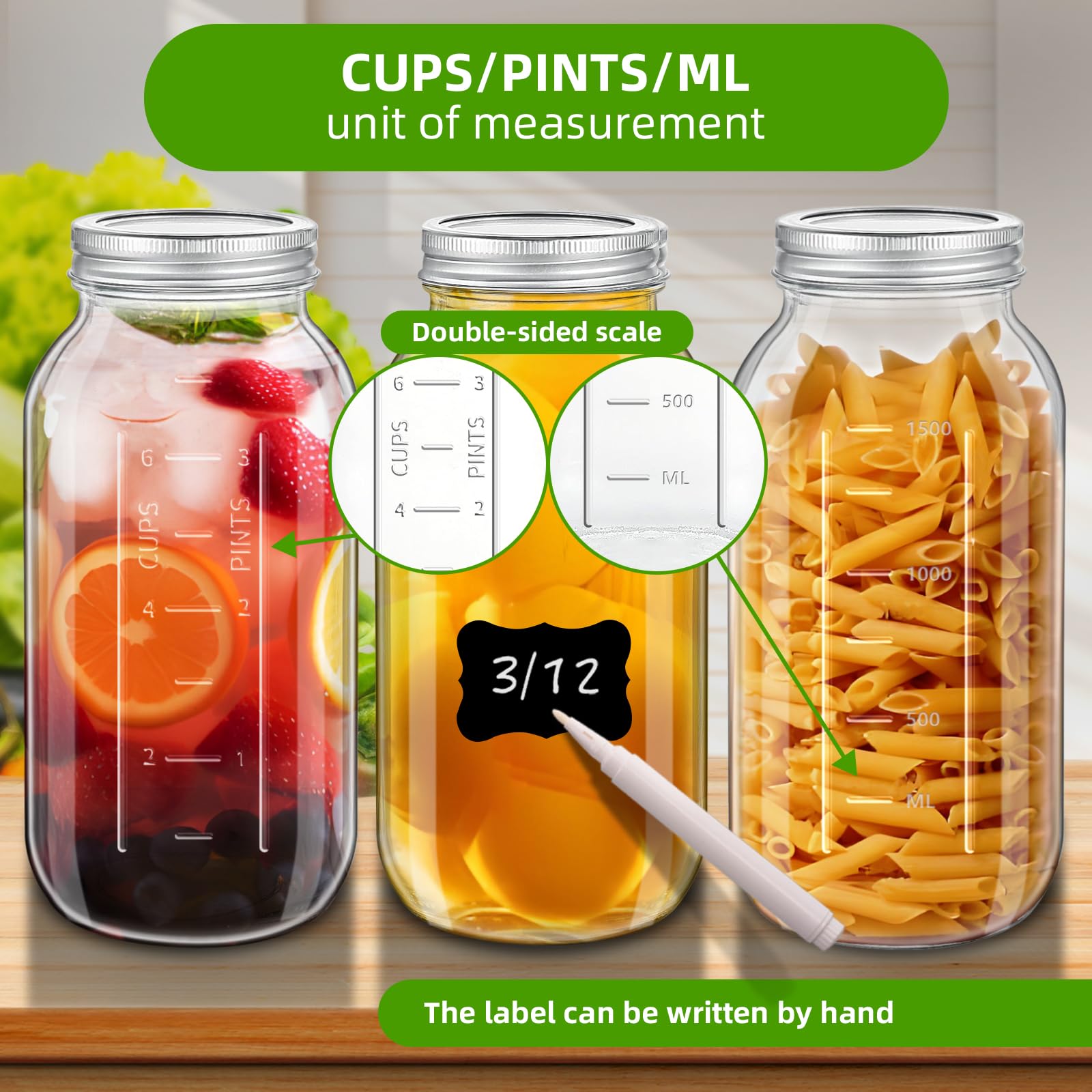 half gallon mason jar with bands and lid