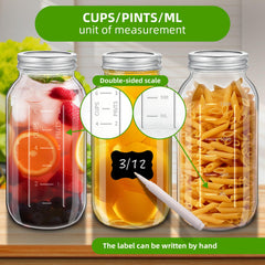 half gallon mason jar with bands and lid