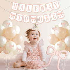 Half Way to One cake topper for baby milestone