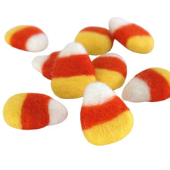 Halloween Candy Corn wool shape 1.75 inch tall