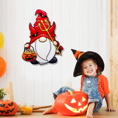 Gnome door hanger design for porch and wall display