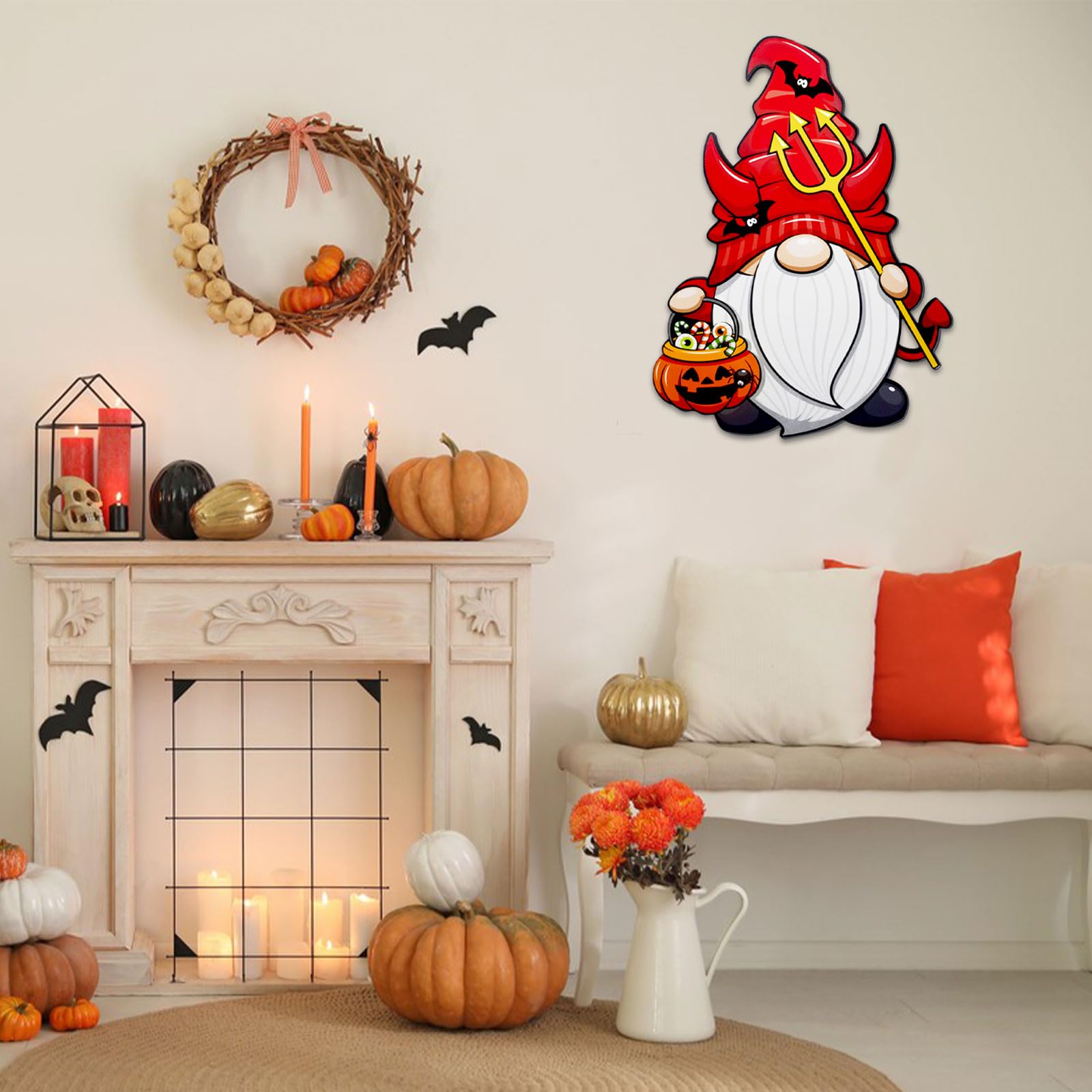Versatile gnome sign decor suitable for porch wall and tree