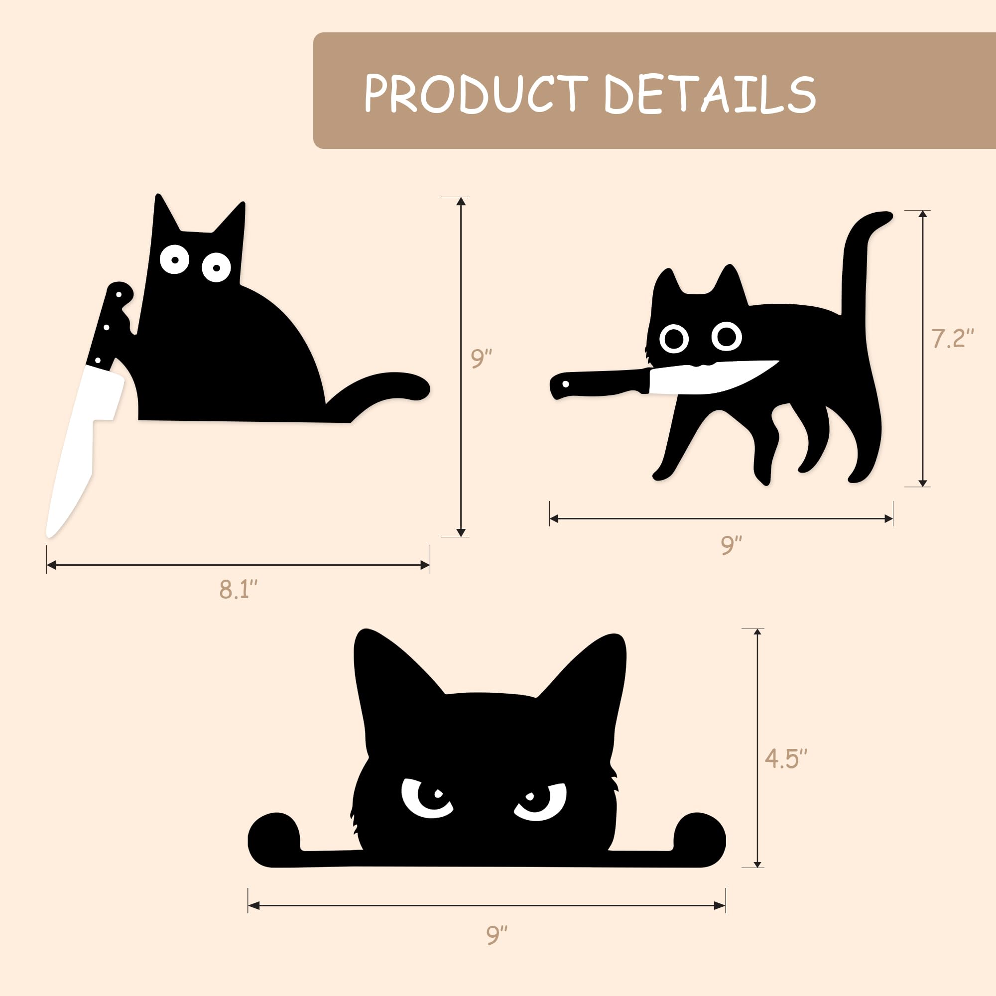 Funny Spookmas indoor decoration black cat art