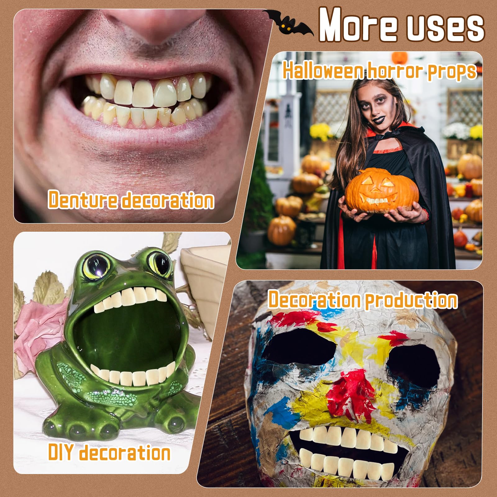 Halloween prop dentures 56-piece set