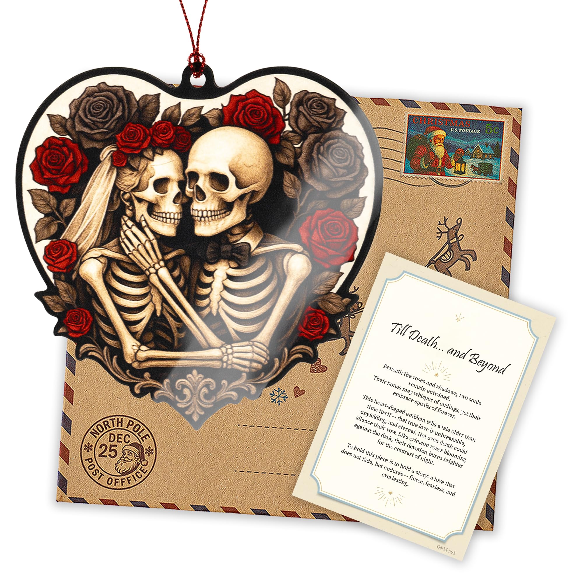 Halloween Romance Card included with ornament packaging