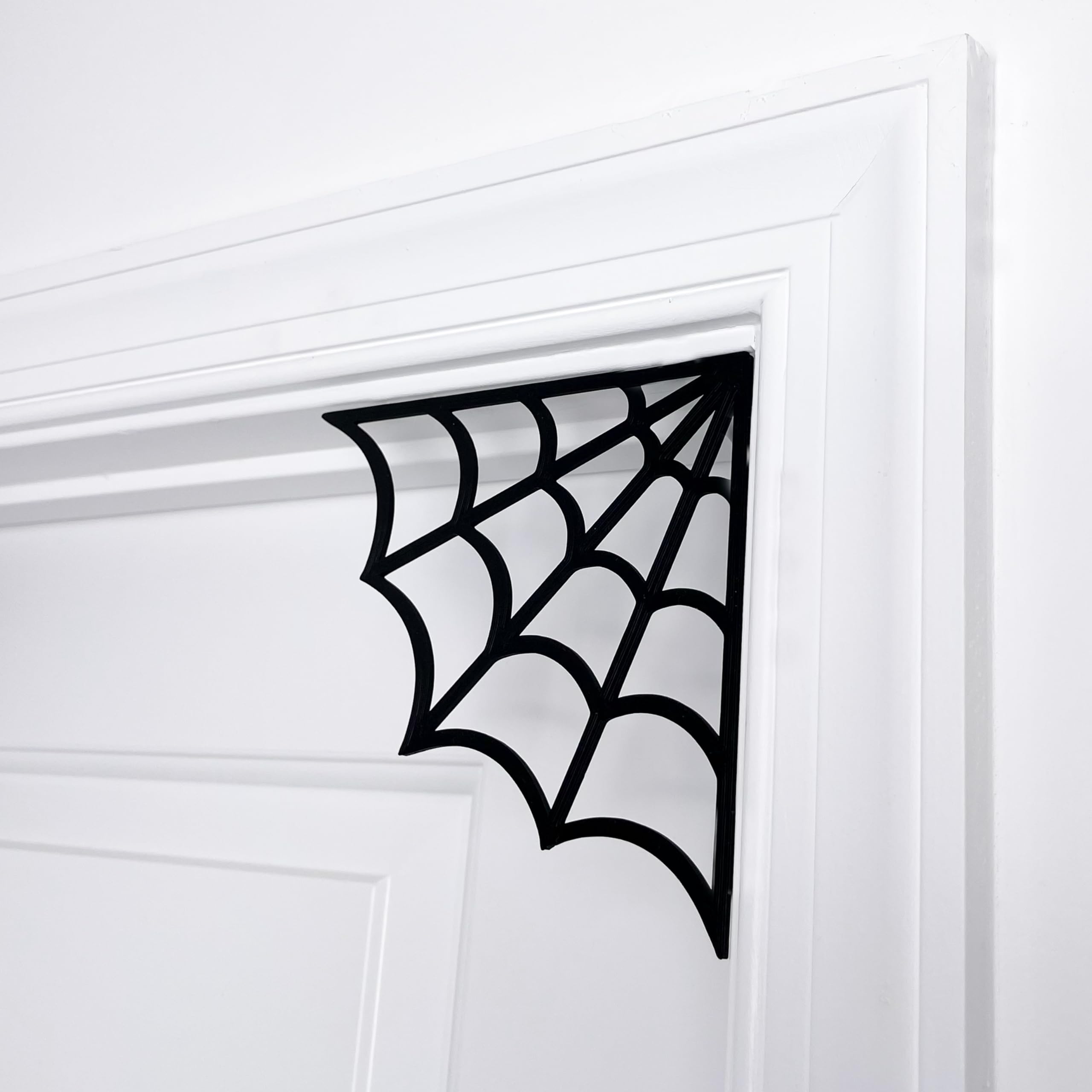 Spooky Spider Web Decor Sign black PLA