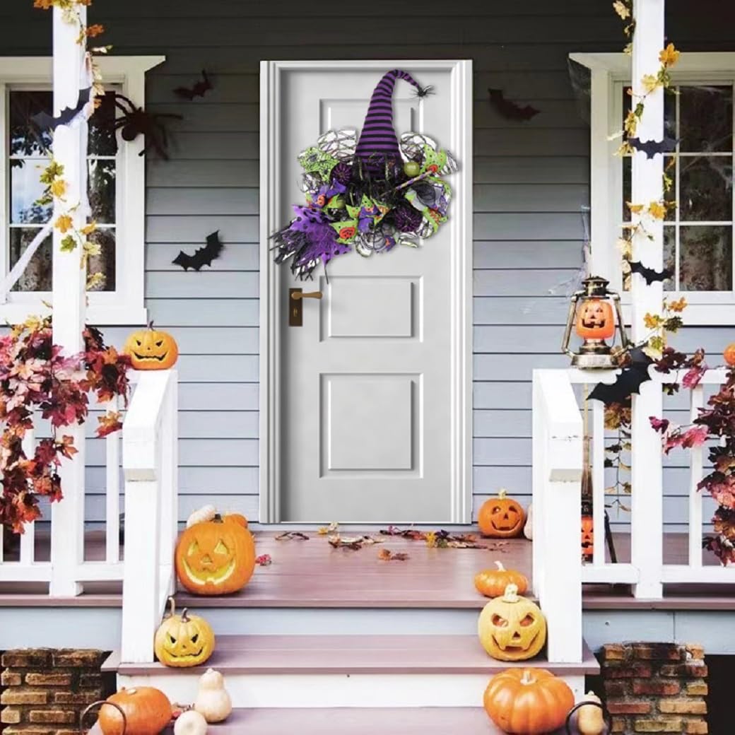 Halloween Witch Wreath decorative elements