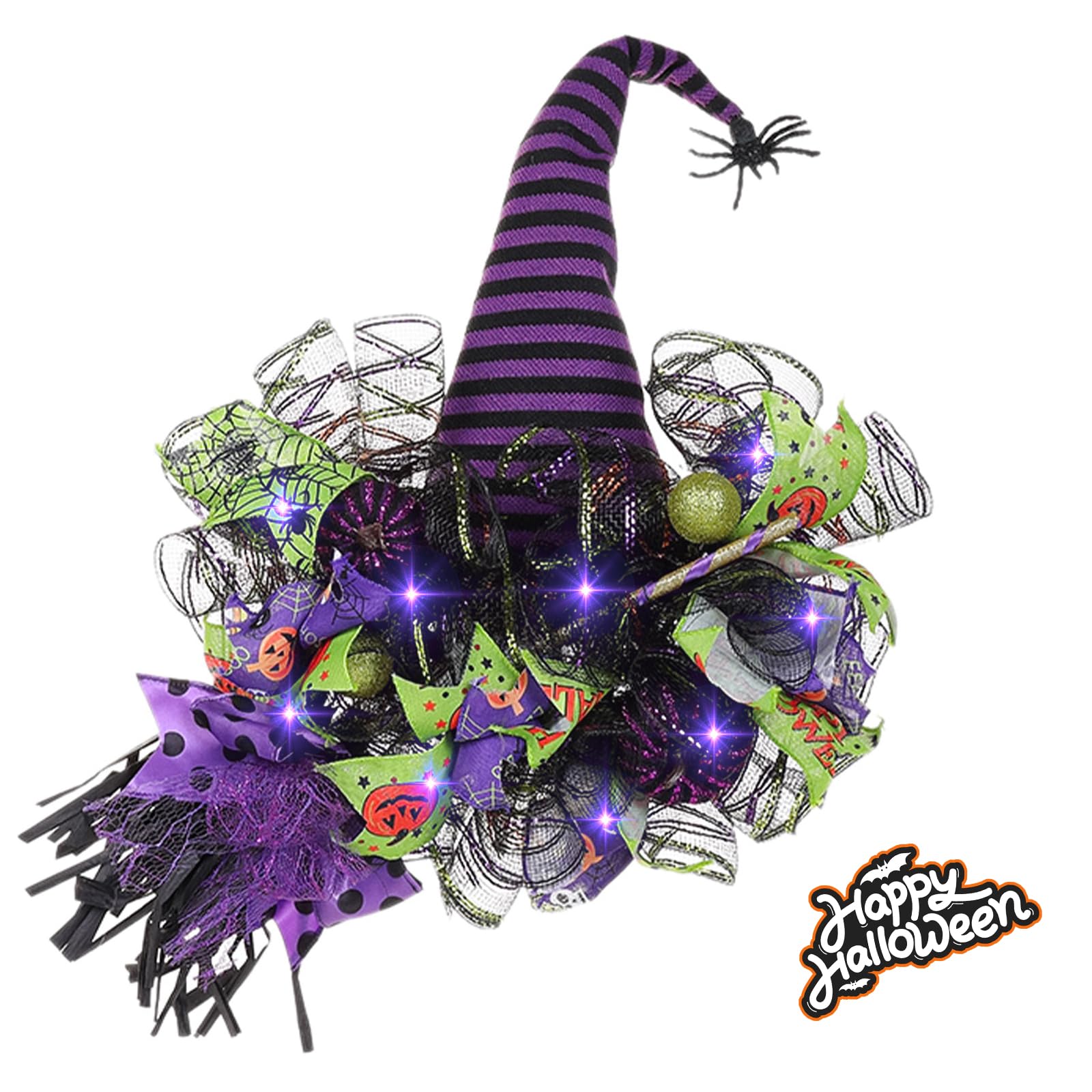 Halloween Wreath Front Door 30x16 front view