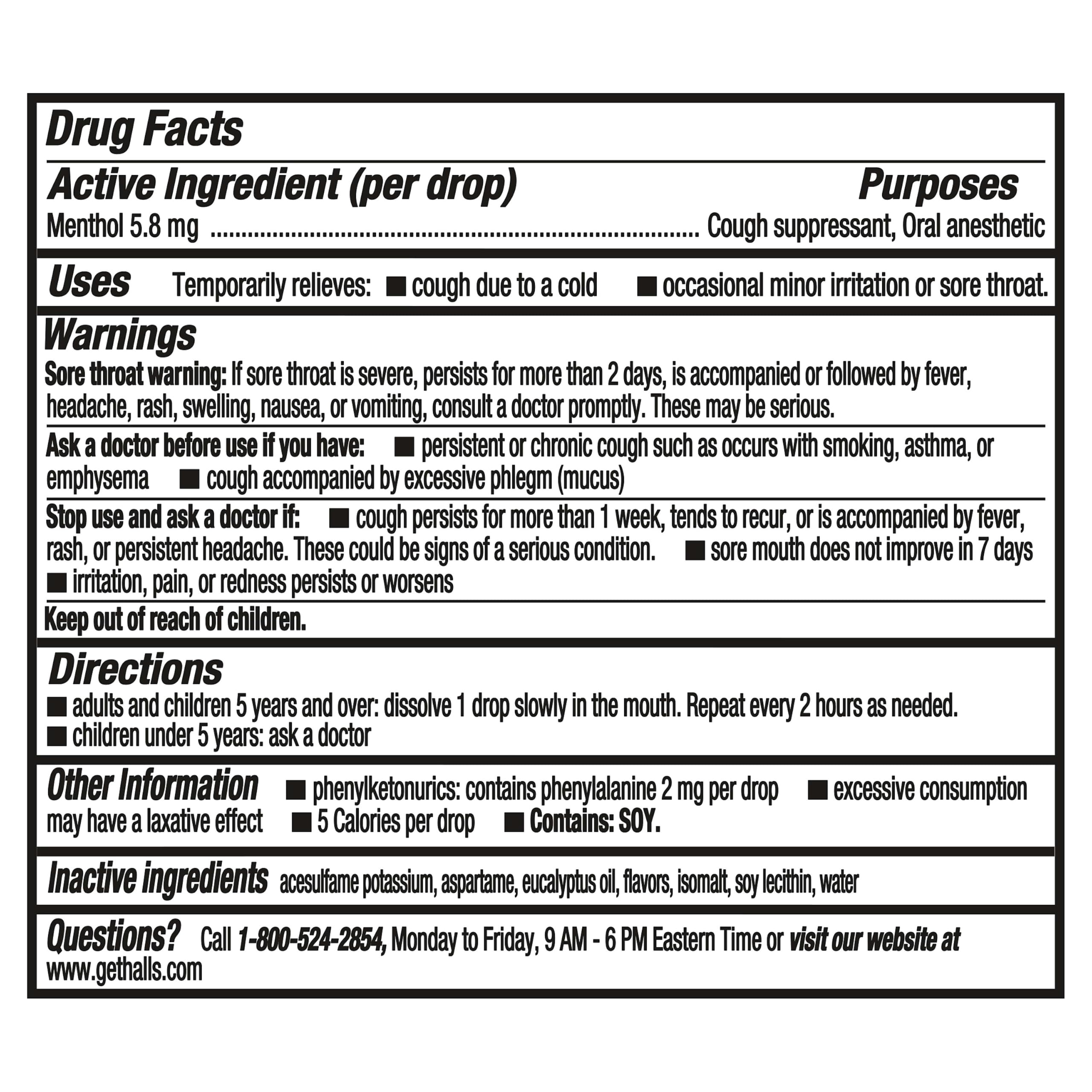 Mountain Menthol flavor sugar free cough drops 225 count