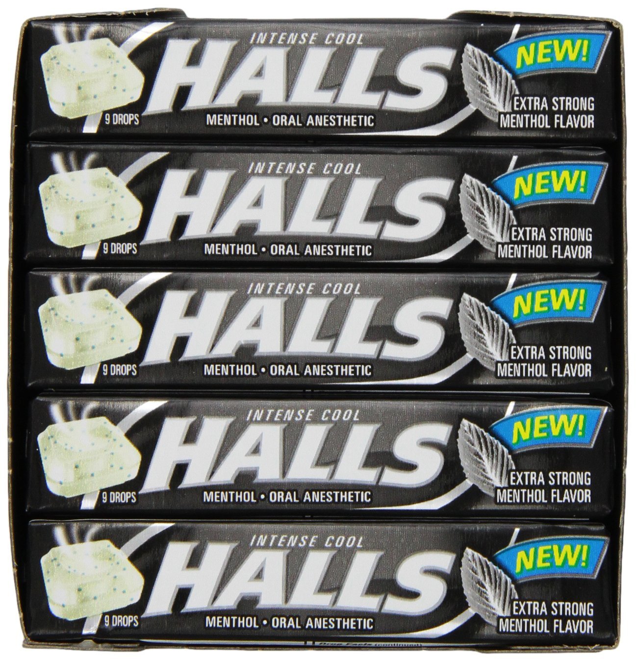 HALLS throat drops 20 sticks with nine drops each