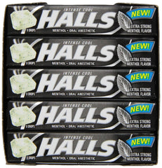 HALLS throat drops 20 sticks with nine drops each