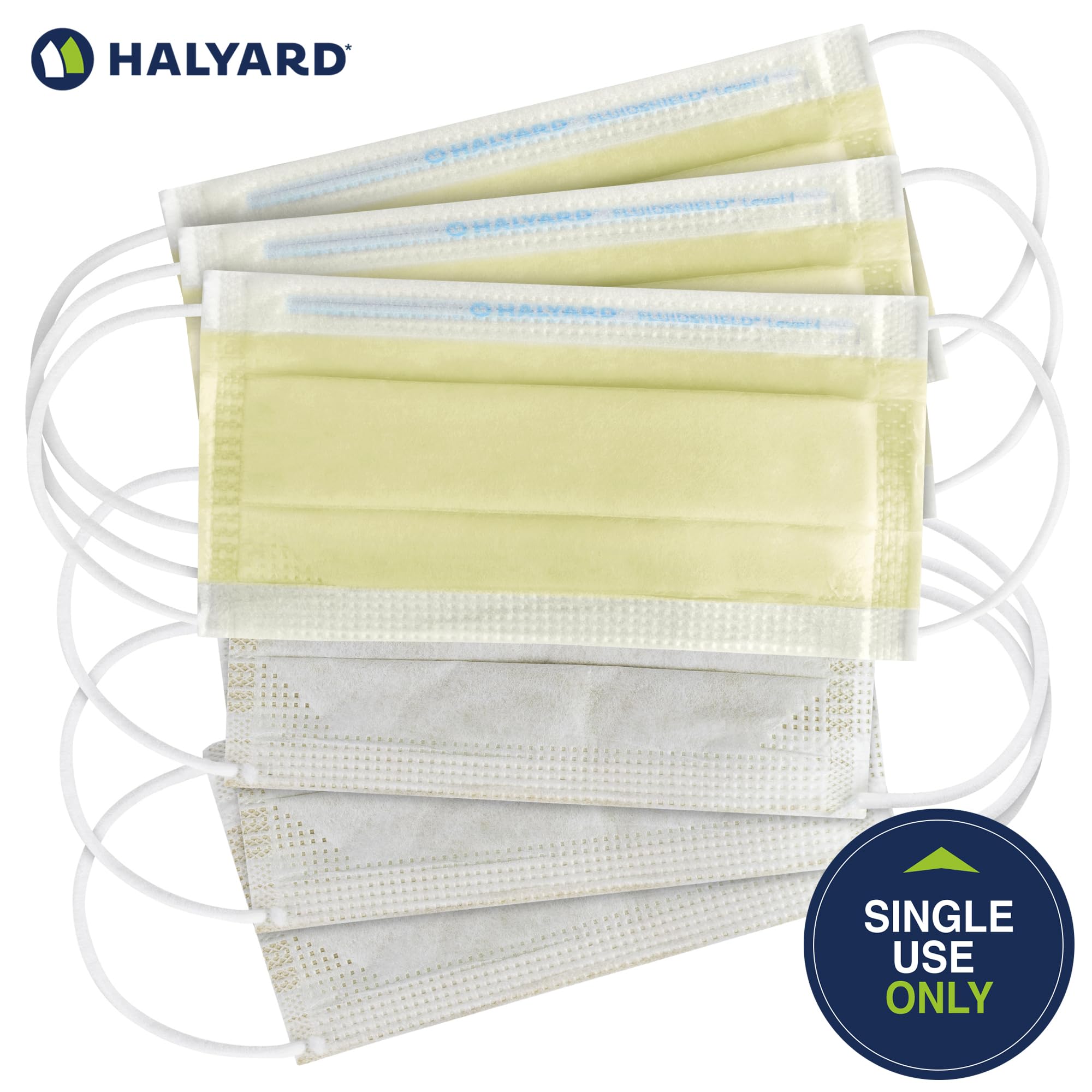 HALYARD Fluidshield Level 1 disposable mask yellow