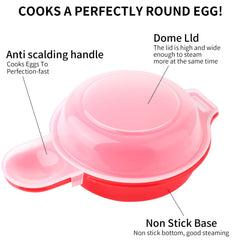 Omelet maker accessory in red and clear