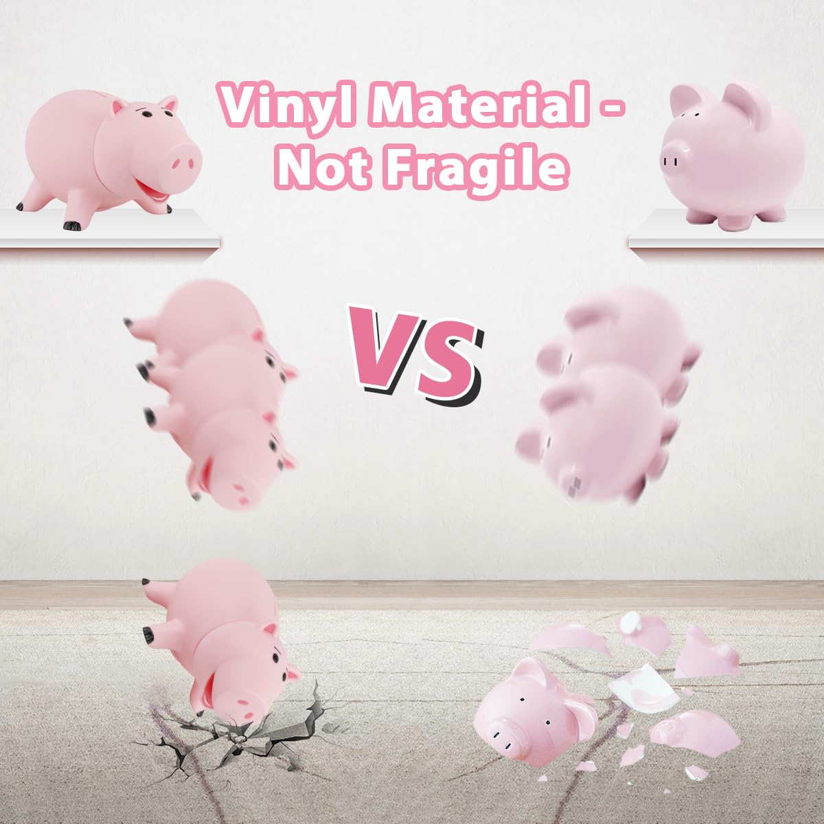 Size 7.6 x 4.8 x 4.8 inches Hamm piggy bank