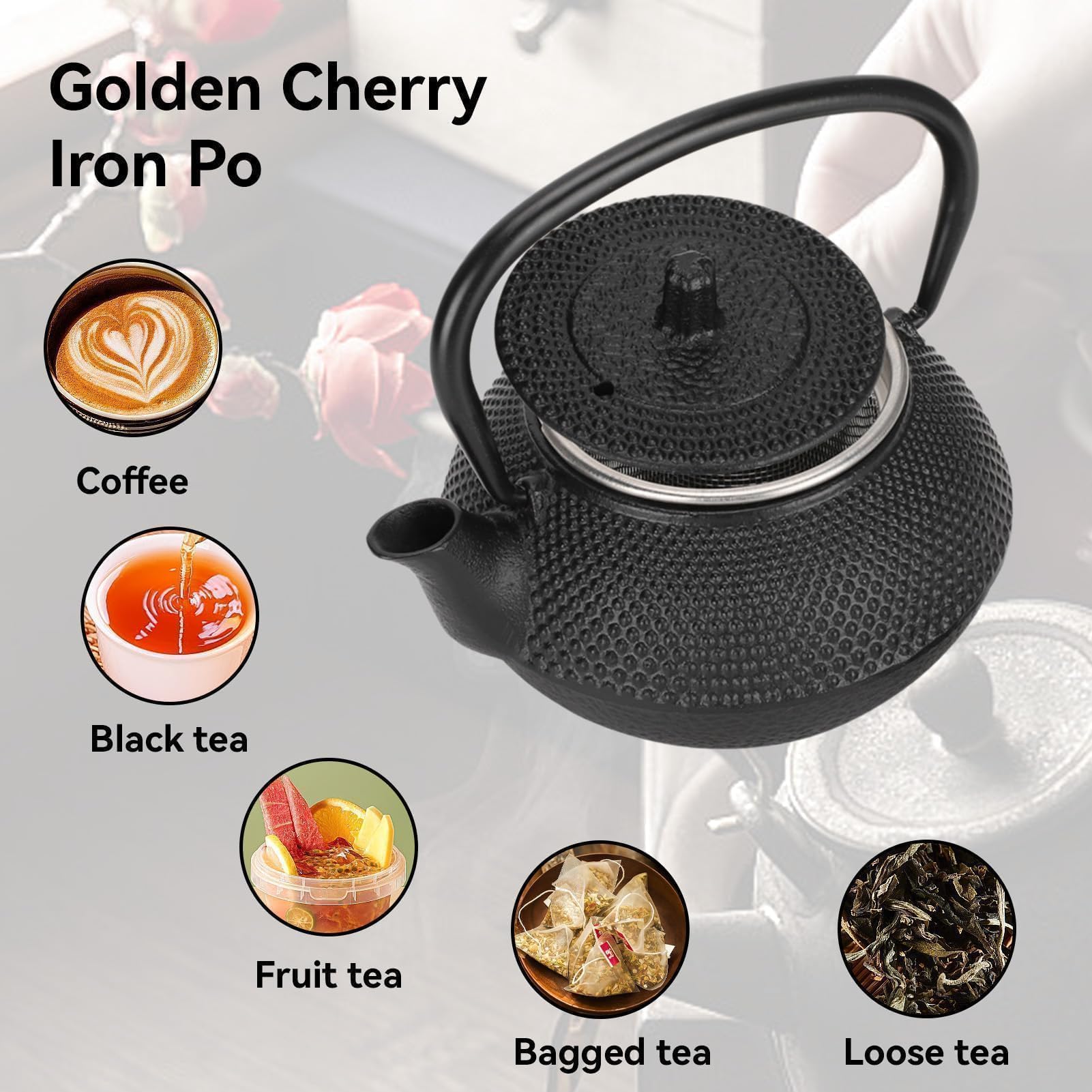 Stovetop safe teapot on kitchen counter