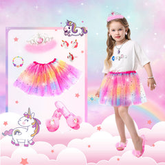 HAMSILY princess dress up mermaid theme shoes with purple skirt