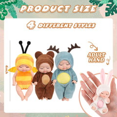 mini baby dolls four inch without clothes size reference