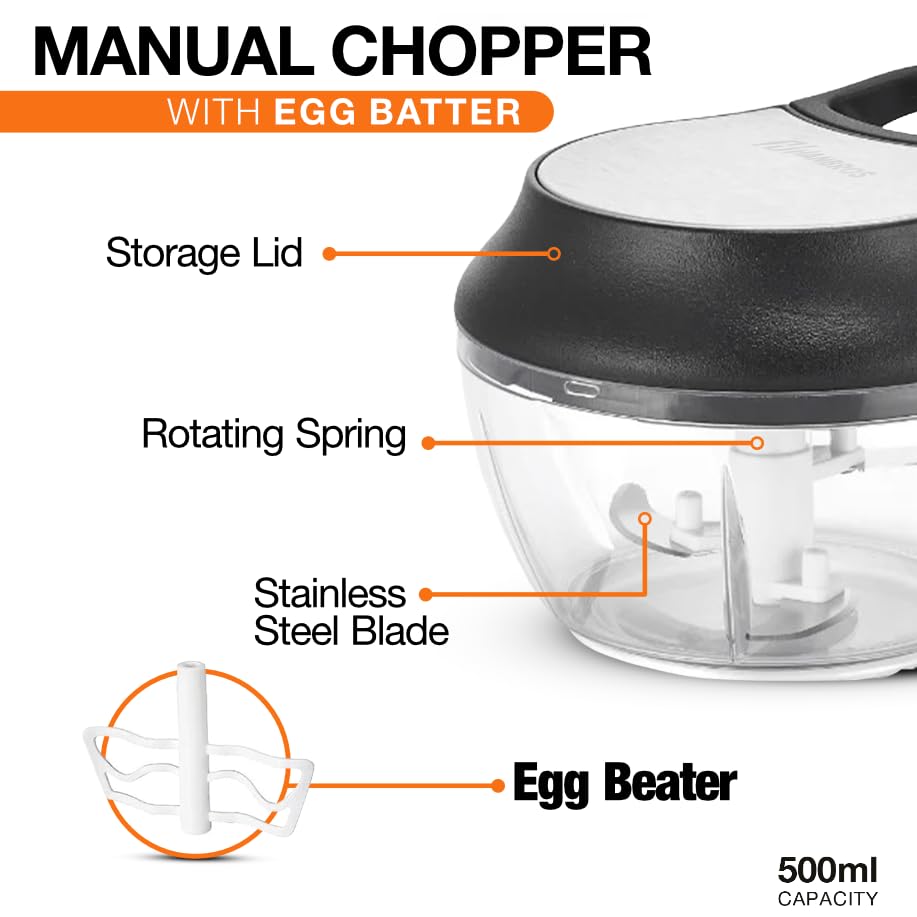 Portable pull string garlic mincer hanbros