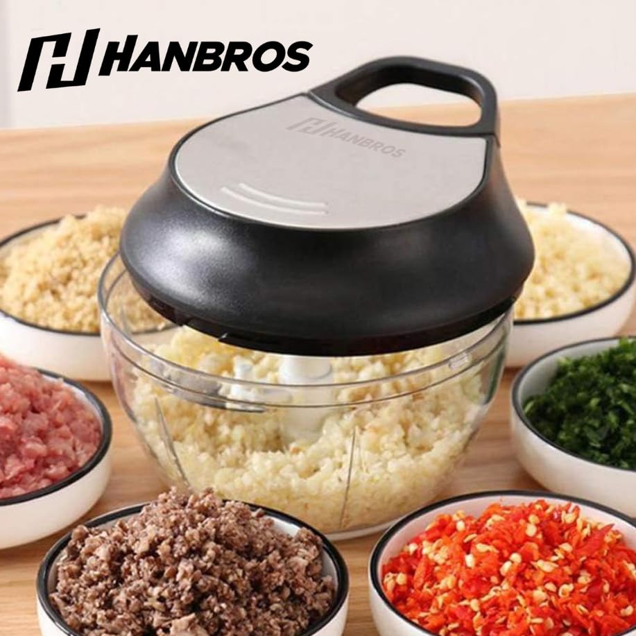 Compact 2 cup capacity chopper for vegetables and herbs