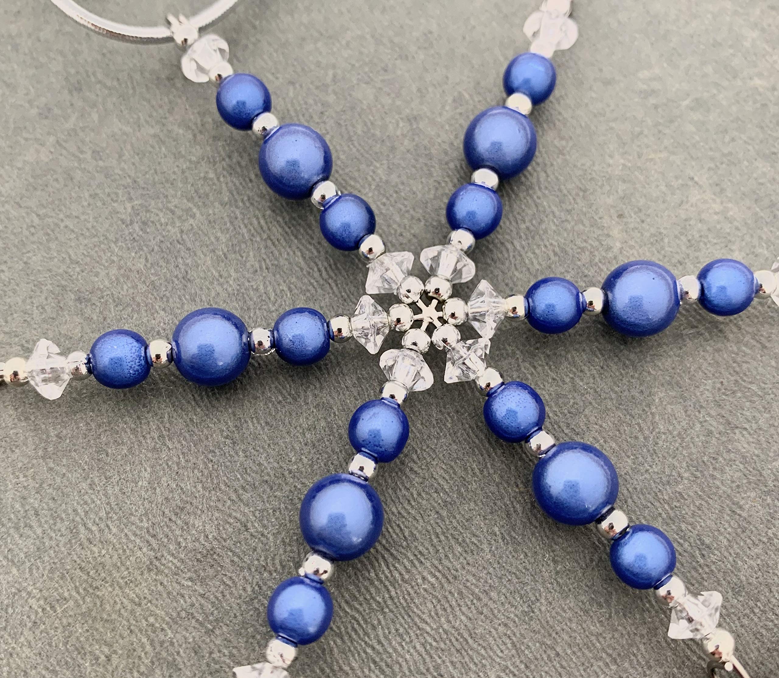 3 1/2 inch diameter snowflake ornament display size
