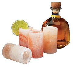Three inch tall hand carved salt shot glass from Himalayan salt