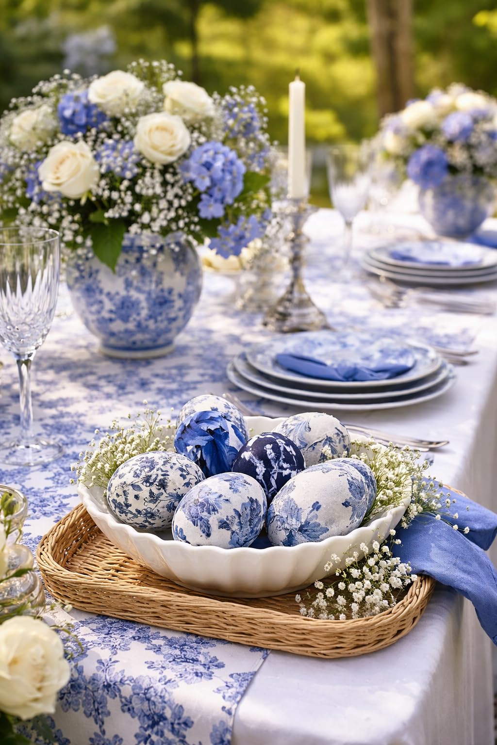 Handmade fabric wrapped Easter eggs for spring decor