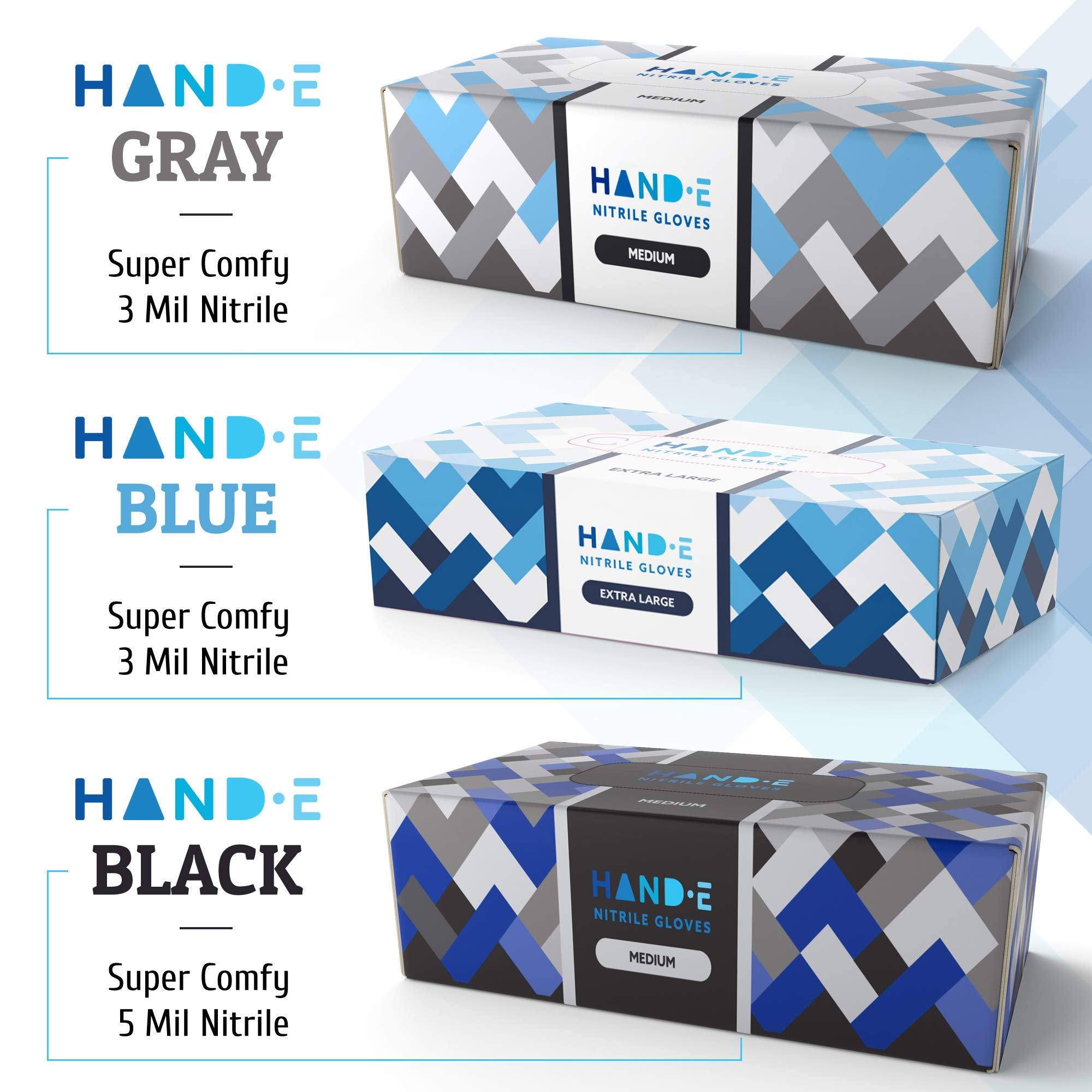 Blue nitrile gloves medium size for lab and salon tasks