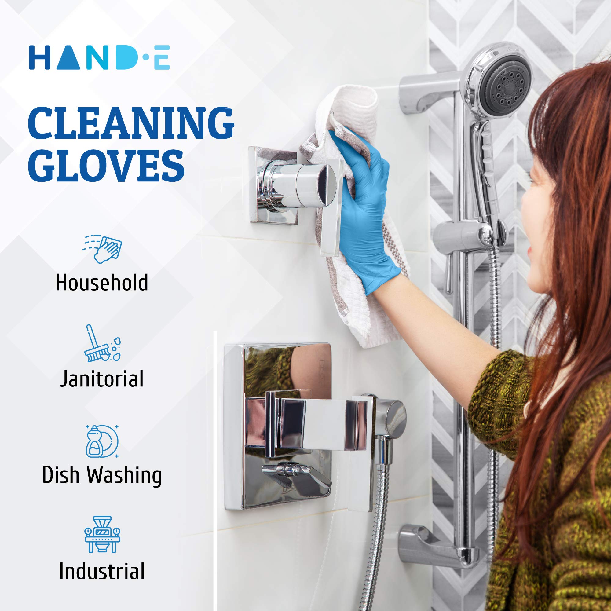 Blue nitrile gloves 100 count for kitchen cleaning