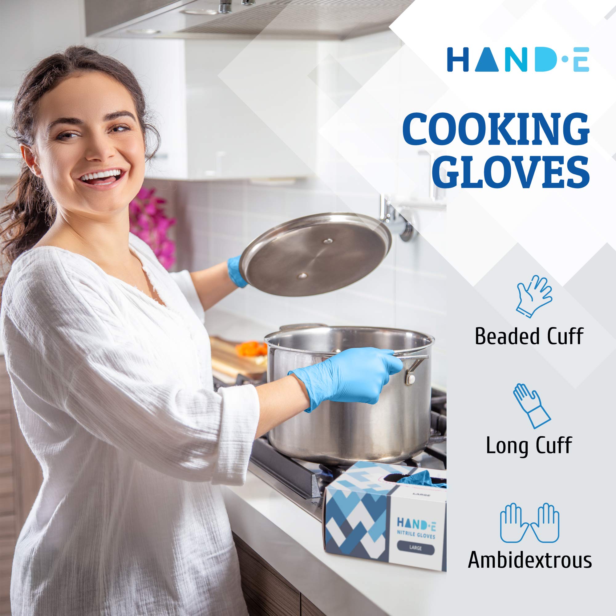 Powder-free latex-free nitrile gloves suitable for allergy safety