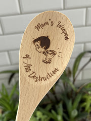 Hand engraved in the USA wooden spoon