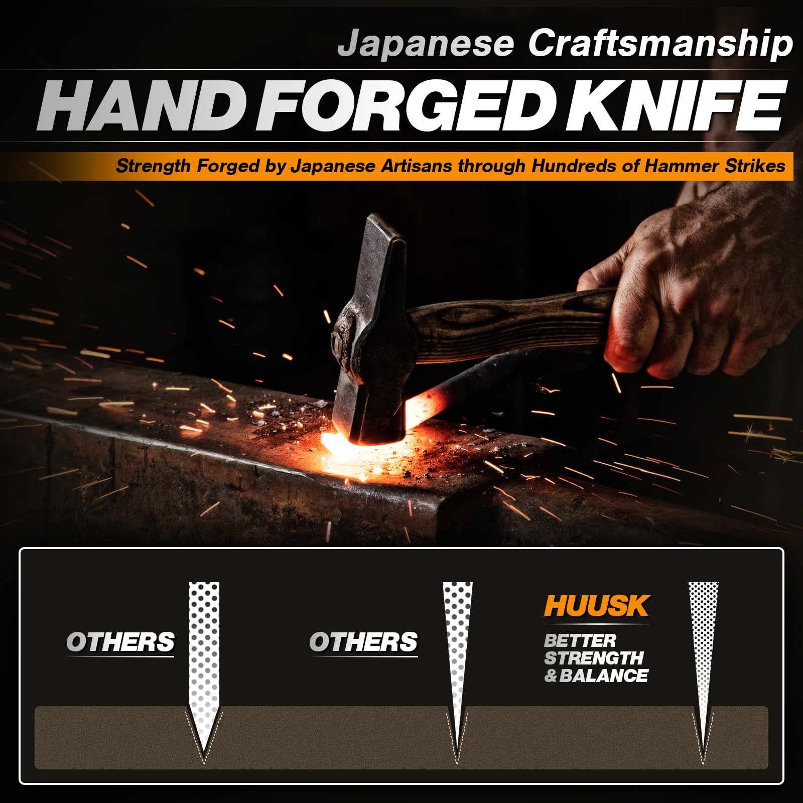 Damascus raindrop pattern blade