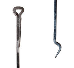 hand forged wrought iron fire poker 27 inch loop handle