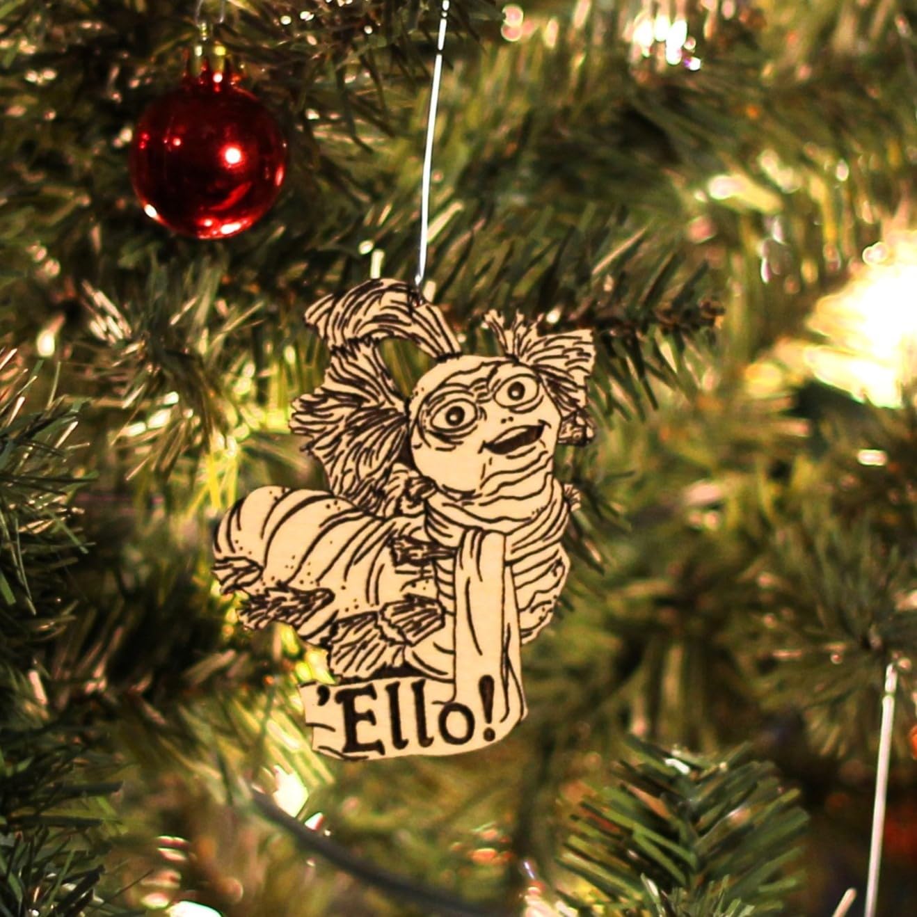 Hand-made USA ornament Ello Worm Wood