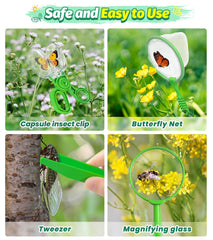 Butterfly net included in the kit