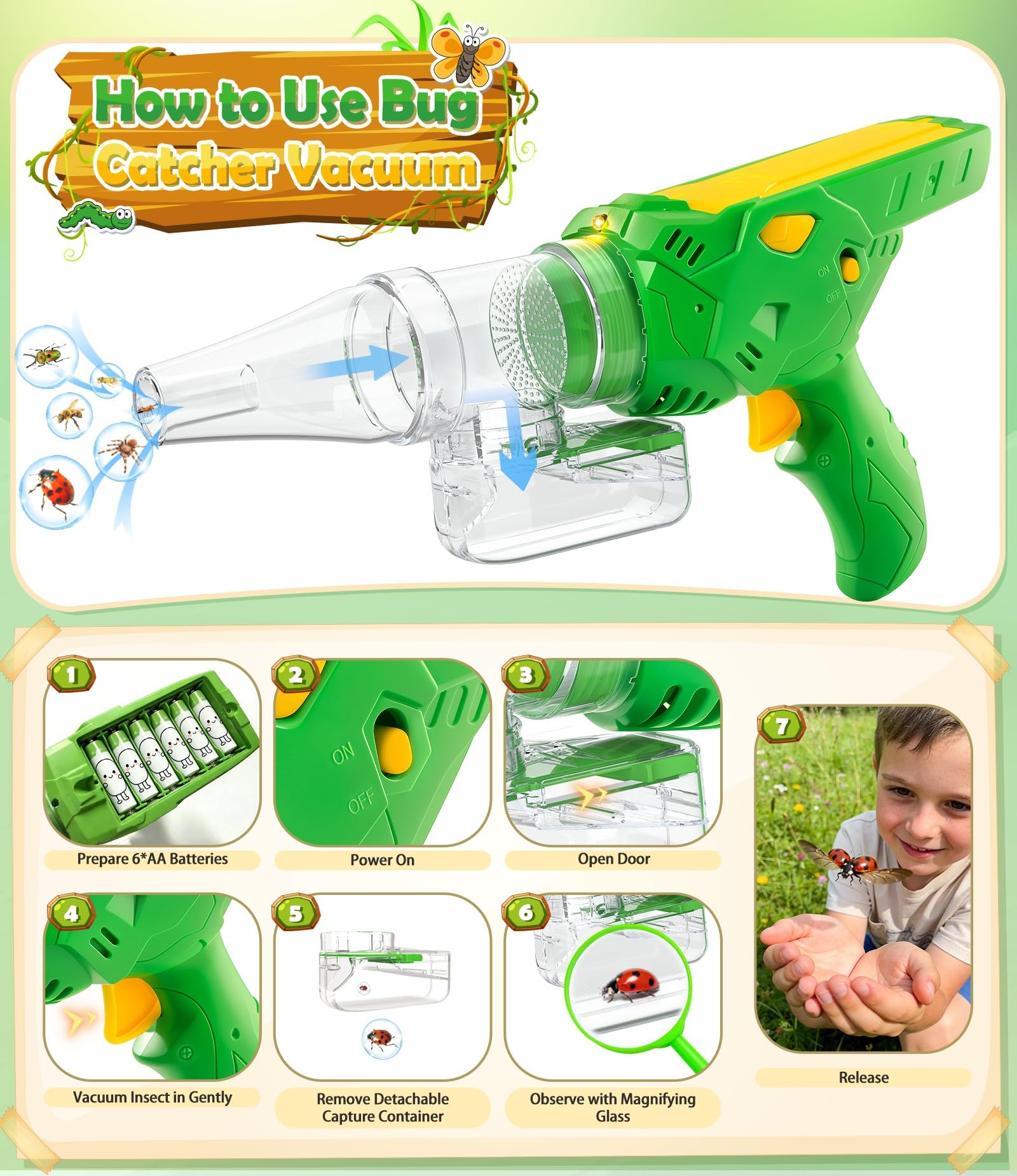 Instruction manual included for setup and use