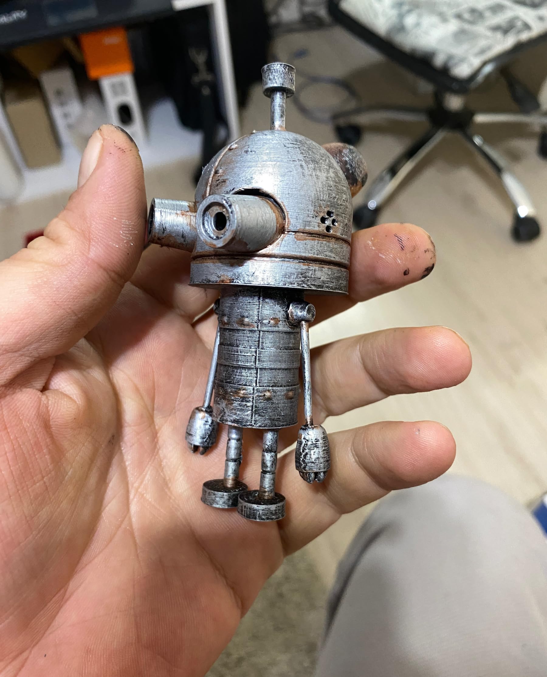 Hand-painted Josef Robot Figurine Machinarium design
