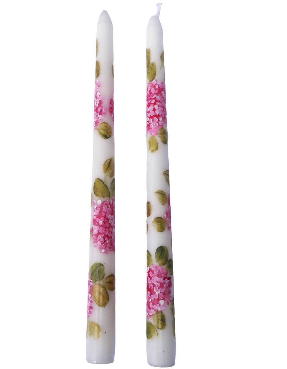 unscented clean-burning taper candles set of two