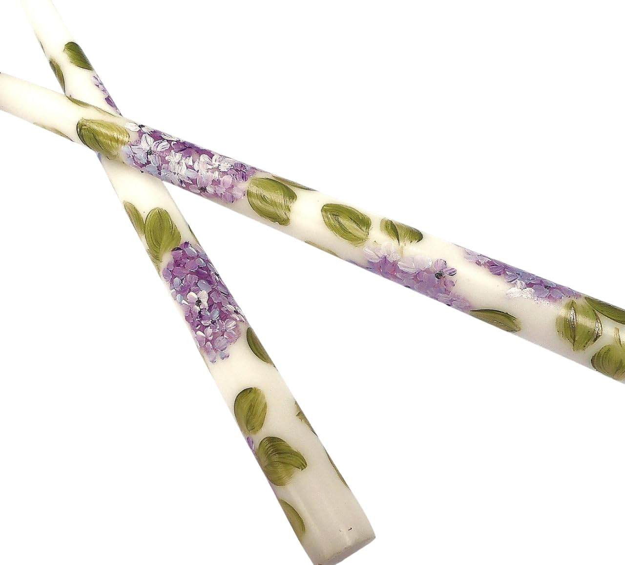 Two-piece taper candle set for candlesticks