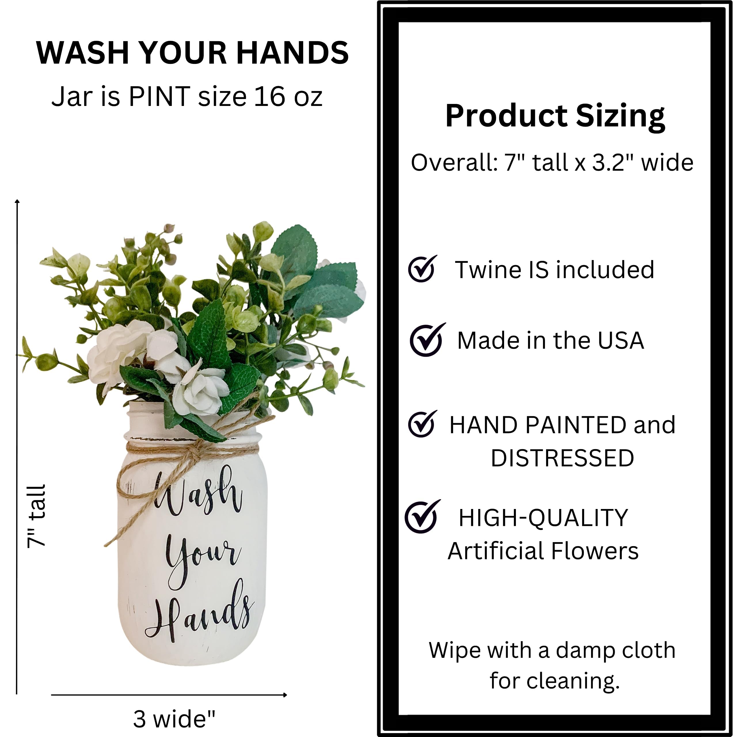 Handmade San Diego CA mason jar bathroom decor