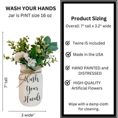 Handmade San Diego CA mason jar bathroom decor