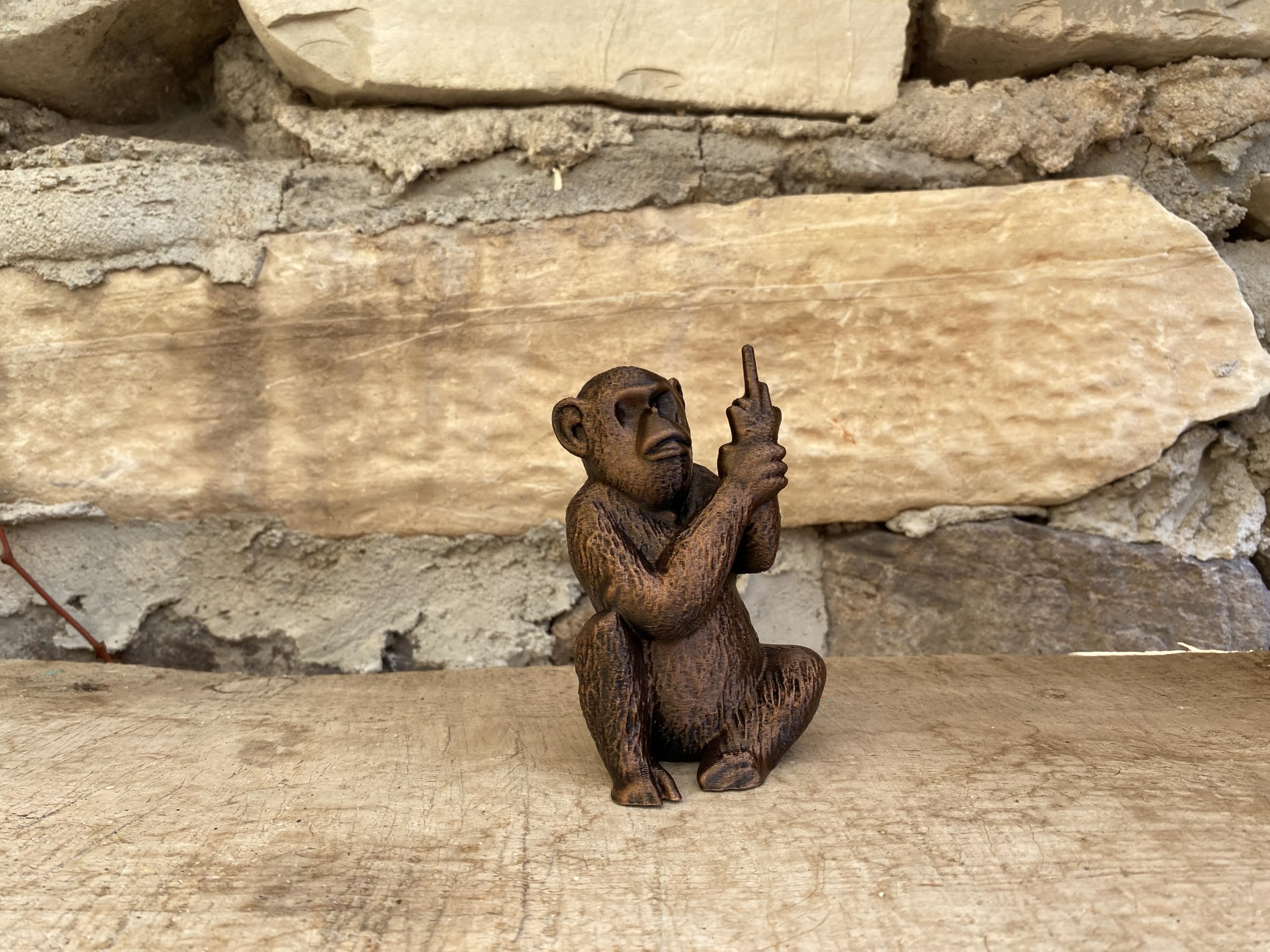 PLA sculpture monkey figurine with detailed finish