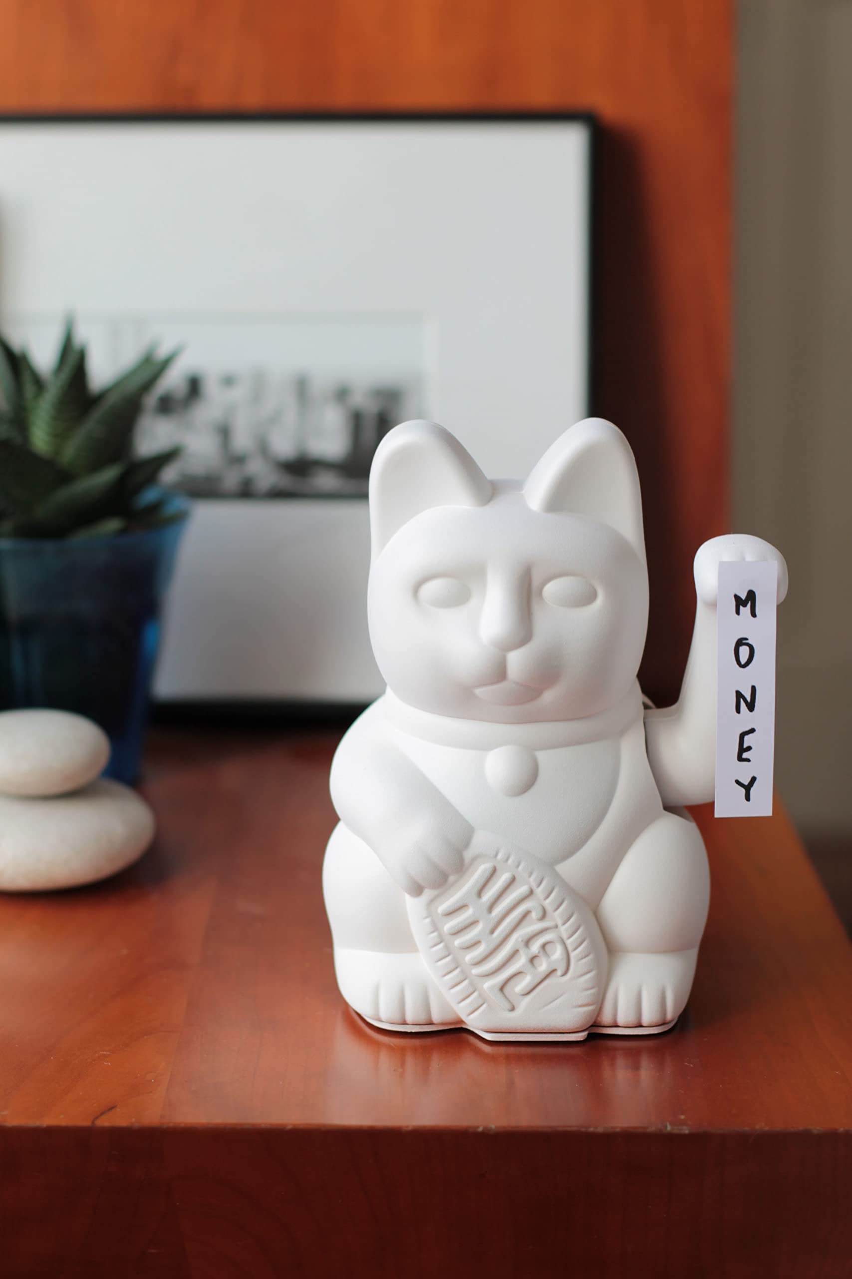 Hand painted plastic Lucky Cat