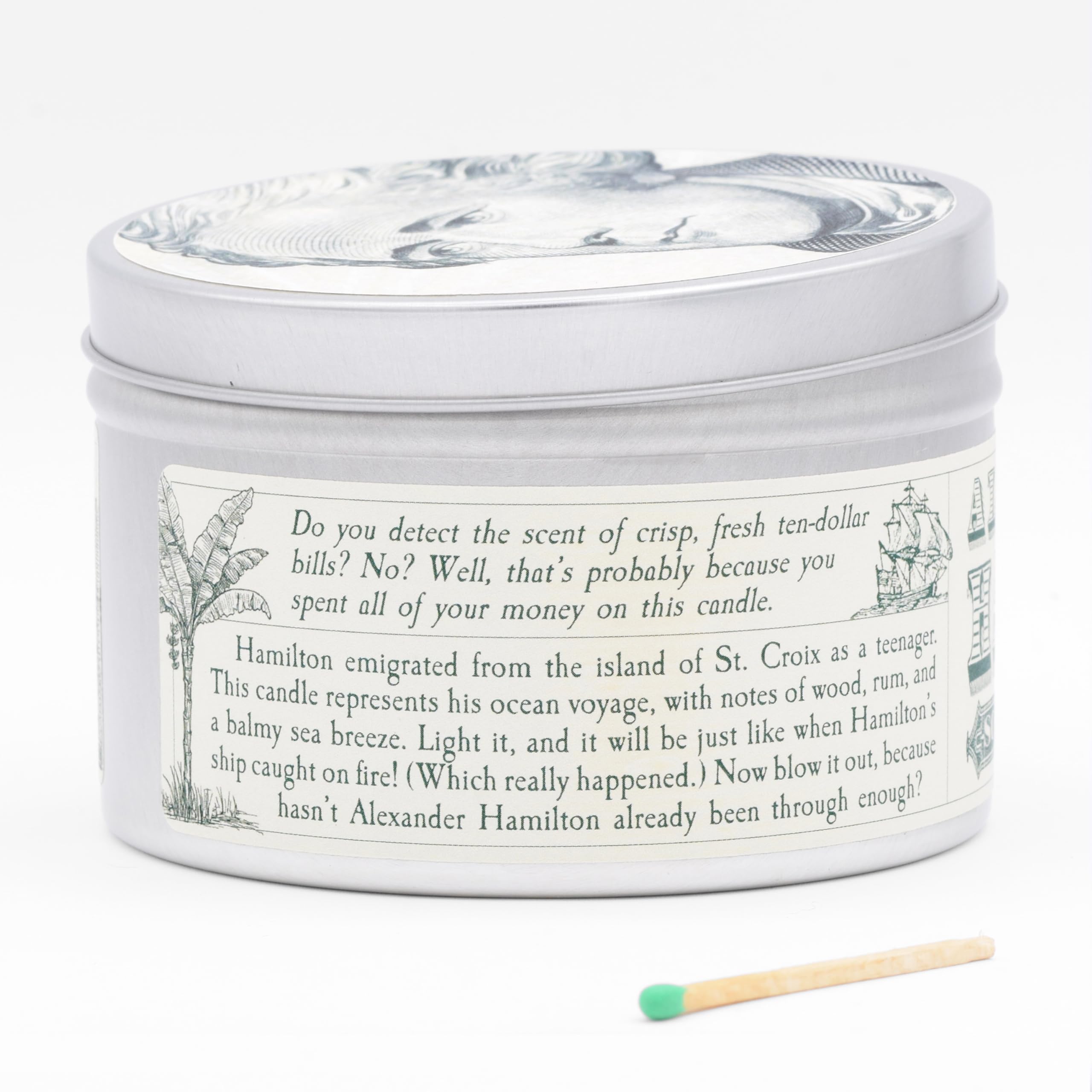 Candle measures 2.5 inches tall and 3.75 inches wide