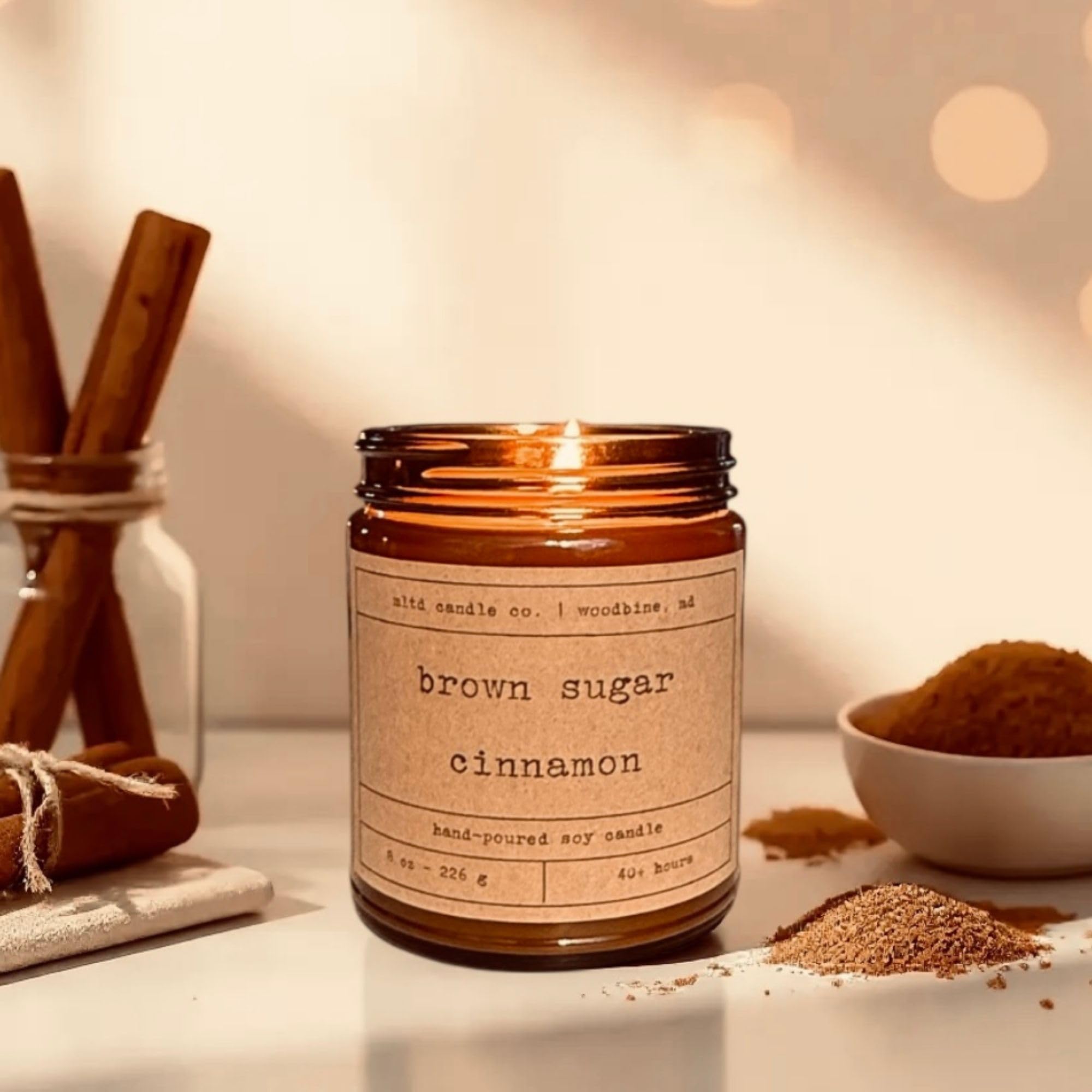 8 oz hand-poured USA made soy candle with cotton wick