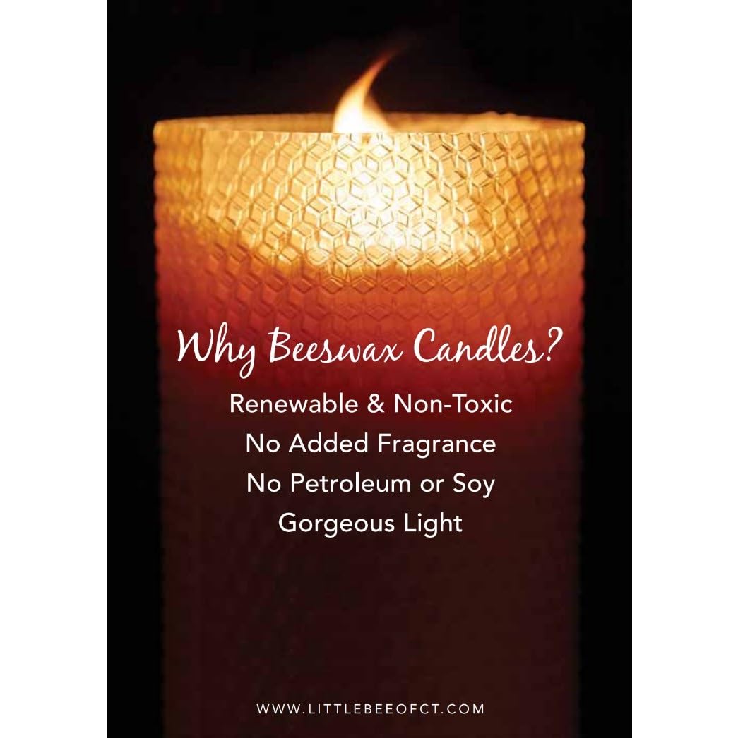 hand rolled beeswax taper candle usa made